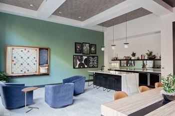 Community clubhouse with kitchenette